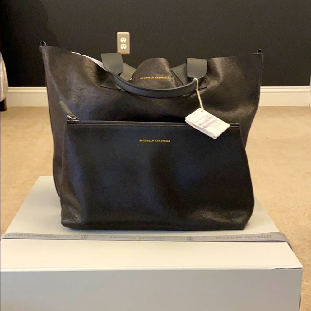 Brunello Cucinelli reversible tote bag.